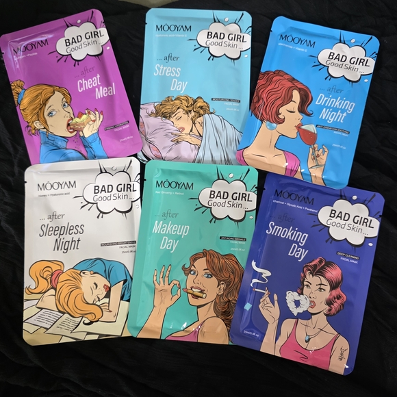 Bad Girl Good Skin Face Mask Set of 6 - Picture 3 of 7